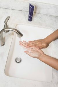 First step of skincare routine is cleanser. 